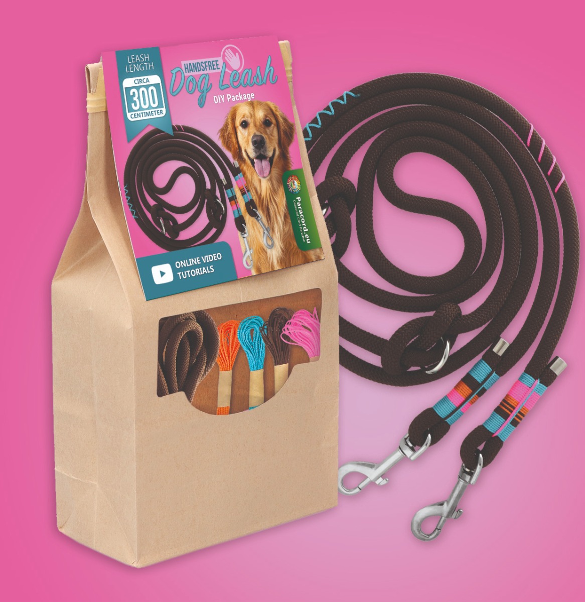 DIY Kit ''Neon Canyon'' - Make your own Handsfree Dog Leash 